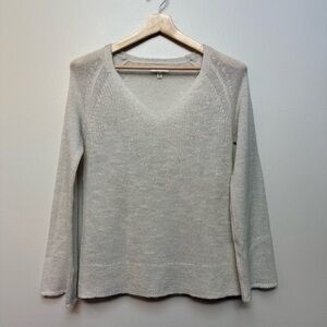 Lucky Brand Cream V-Neck Sweater Size:SP